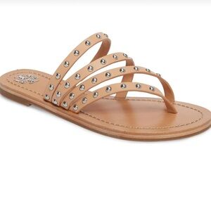 Tory Burch Patos Studded Sandal (Natural, 8)
